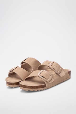 Mules en nubuck - Beige