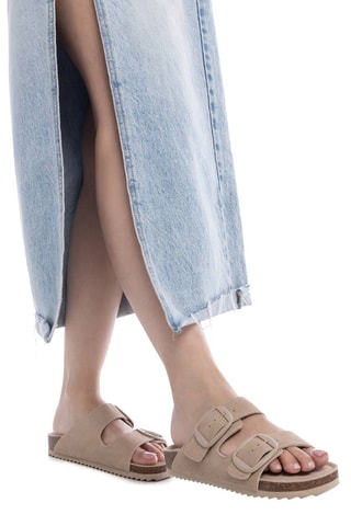 Mules en nubuck - Beige