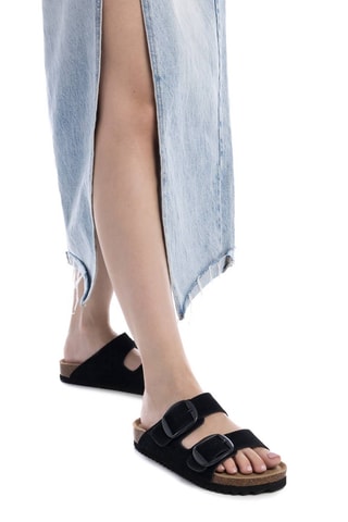 Mules en nubuck - noir