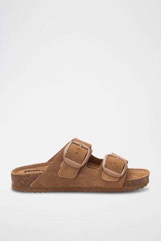 Mules en nubuck - Camel