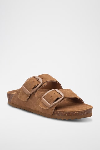 Mules en nubuck - Camel