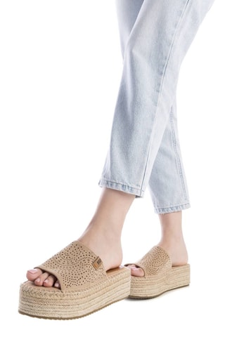 Mules plateformes - Beige