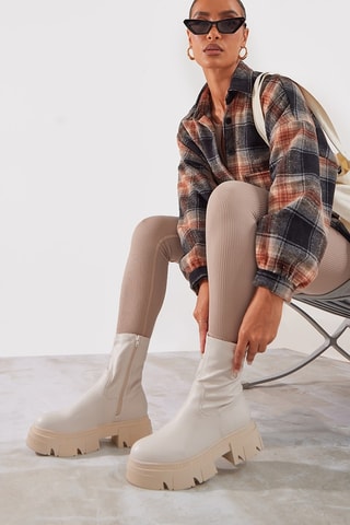 Bottines - Beige- Pretty Little Thing