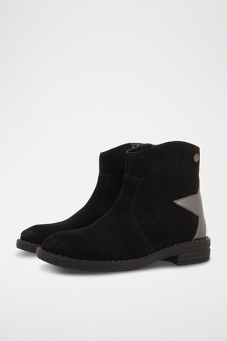 Bottines en cuir - Noir et argenté- Gioseppo