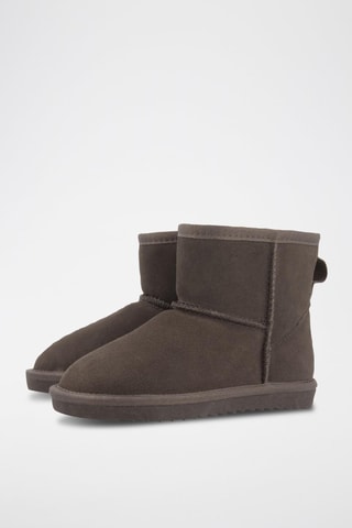 Bottines fourrées en nubuck - Taupe- Gioseppo
