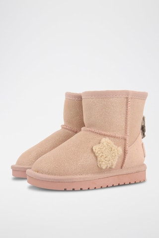 Bottines fourrées en nubuck - Rose- Gioseppo