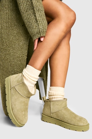 Bottines fourrées - Vert d’eau