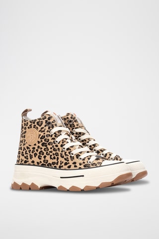 Baskets montantes plateformes - Taupe