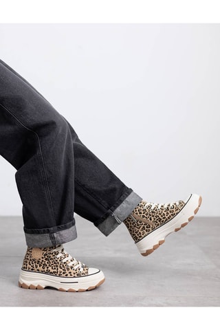 Baskets montantes plateformes - Taupe