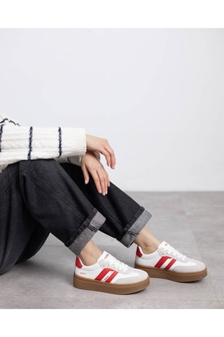 Baskets plateformes - Rouge