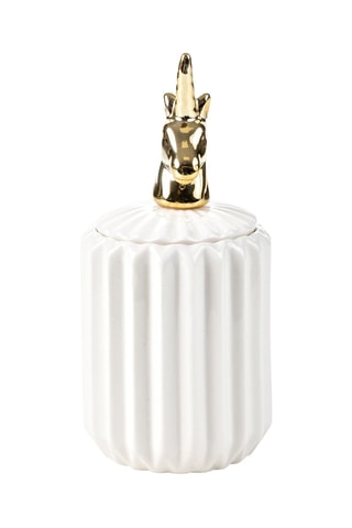 Joyero de cerámica Seville - Dorado y blanco - Somm