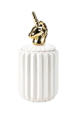 Joyero de cerámica Seville - Dorado y blanco - Somm