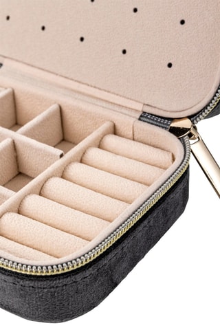 Joyero de terciopelo Berlin - Gris