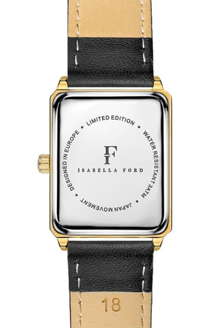 Montre à quartz en cuir, nacre et diamant Coralie