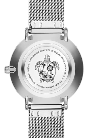 Reloj de cuarzo de acero y nácar Oyster