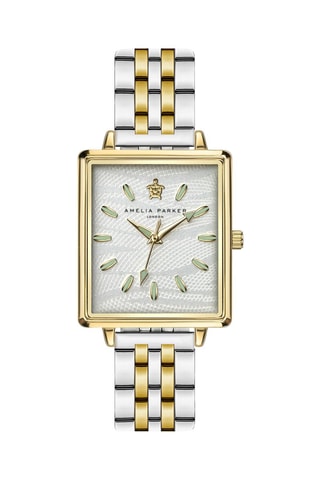 Reloj de cuarzo de acero Desert - Plateado y dorado