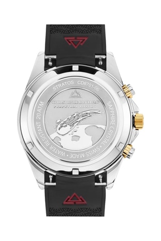 Montre à quartz en acier et bracelet - Chronographe - Noir et doré