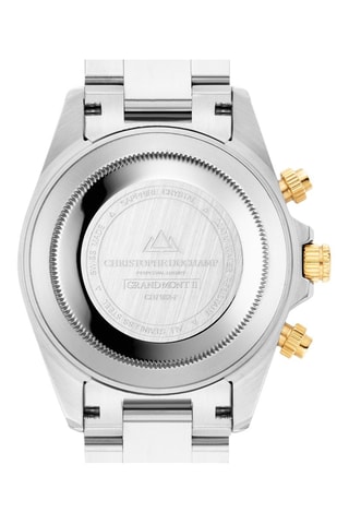 Reloj de cuarzo de acero - Cronógrafo - Plateado y dorado