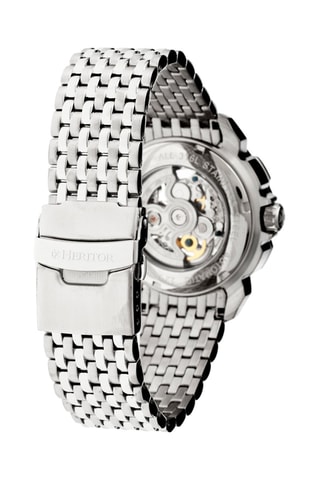 Reloj automático de acero Conrad  -  Plateado y blanco