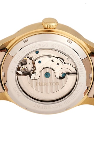 Reloj automático de piel Gregory Heritor - Marrón y dorado