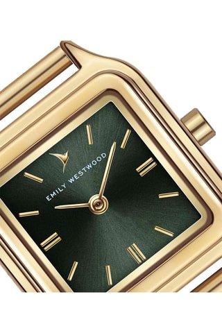 Reloj de cuarzo de piel - Marrón y dorado - Emily Westwood