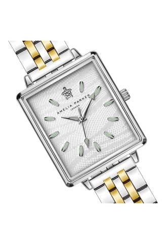 Reloj de cuarzo de acero Desert - Plateado y dorado