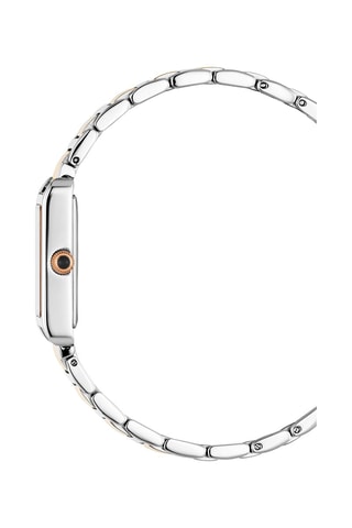 Reloj de cuarzo de acero y diamantes Fontaine 