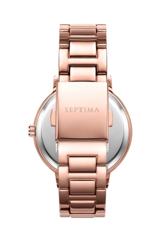 Reloj de cuarzo de acero - Rosa dorado