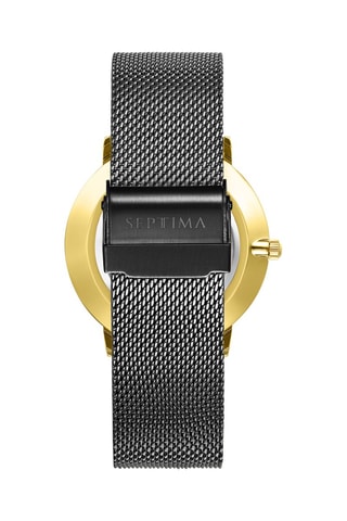 Reloj de cuarzo de acero - Negro y dorado