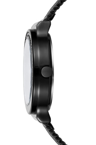 Reloj de cuarzo de acero - Negro 