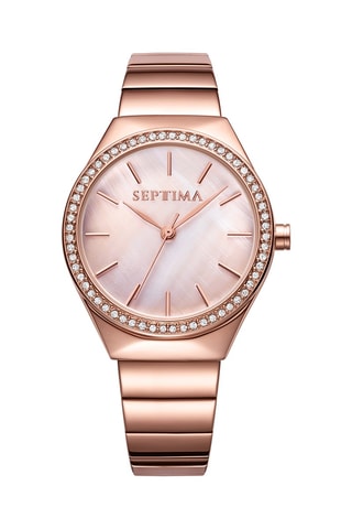 Reloj de cuarzo de acero - Rosa dorado y rosa claro