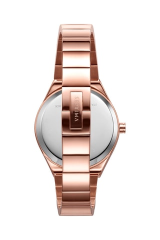 Reloj de cuarzo de acero - Rosa dorado y rosa claro