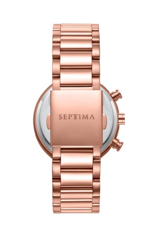 Reloj de cuarzo de metal aleado - Cronógrafo - Rosa dorado y blanco