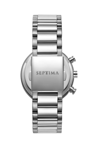 Reloj de cuarzo de aleación - Cronógrafo - Plateado y blanco