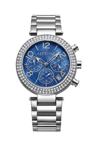 Reloj de cuarzo de aleación - Cronógrafo - Plateado y azul