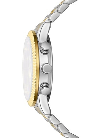 Reloj de cuarzo de acero - Plateado y dorado