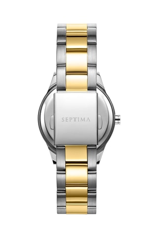 Reloj de cuarzo de acero - Plateado y dorado 