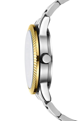 Reloj de cuarzo de acero - Plateado y dorado 