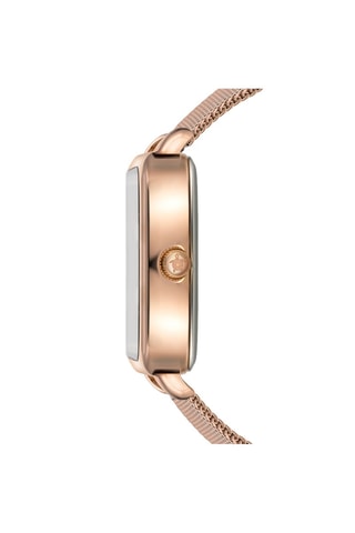 Reloj de cuarzo de acero Pacific Ocean - Rosa dorado y azul