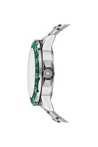 Reloj de cuarzo de acero Vilnius - Plateado y verde