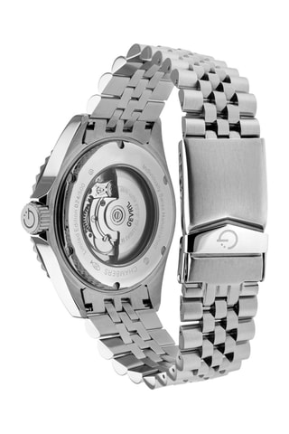 Reloj automático de acero - Plateado y azul oscuro