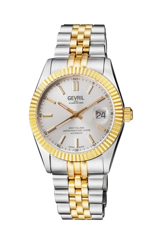 Reloj automático de acero Sellita SW200 West Village - Plateado y dorado