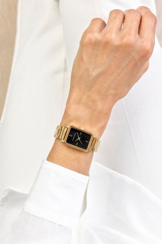 Reloj de cuarzo de acero - Dorado