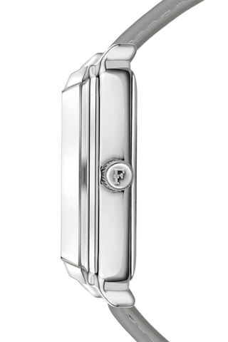 Reloj de cuarzo de piel y diamante Netty