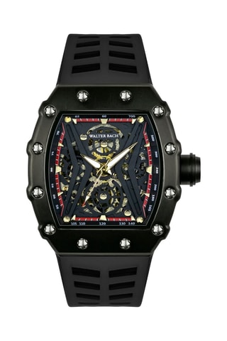 Reloj automático de silicona - Negro - Walter Bach