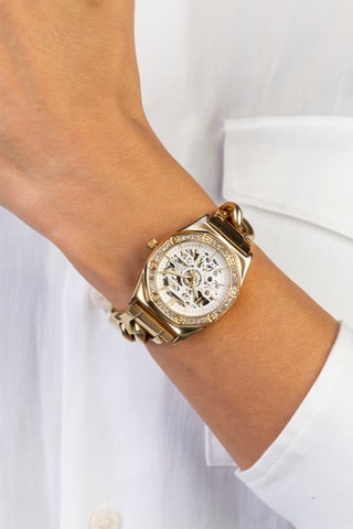 Reloj automático de acero - Dorado y blanco - Walter Bach