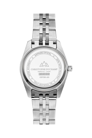 Reloj de cuarzo de acero y diamantes 