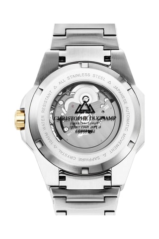 Reloj automático de acero Raidillon Skeleton II - Plateado y dorado