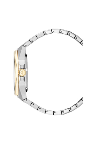 Reloj automático de acero Raidillon Skeleton II - Plateado y dorado