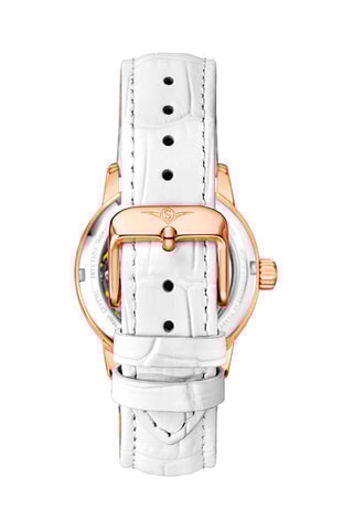 Reloj automático de piel, diamantes y nácar Legacy 